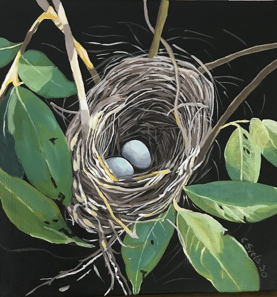 The Nest acrylic painting